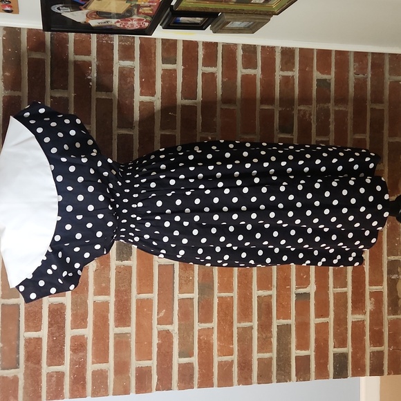 Amy-Deb Vintage Polka Dot Dress with Bow, Size 8/10 - Picture 3 of 9